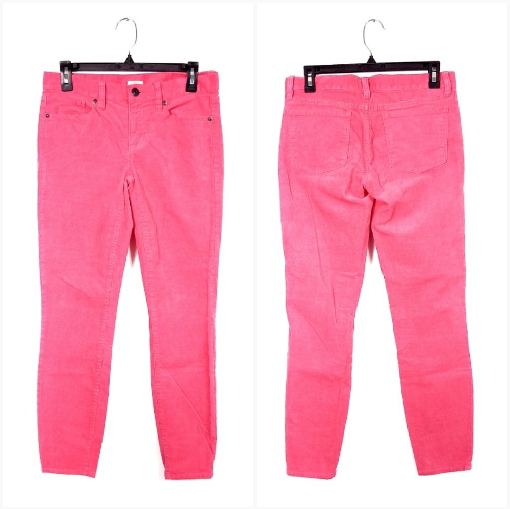 J.Crew Toothpick Corduroy Pants Hot Pink - Picture 2 of 4
